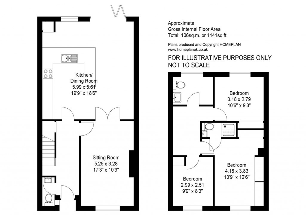 Floorplans For Courtenay Place, Lymington, SO41
