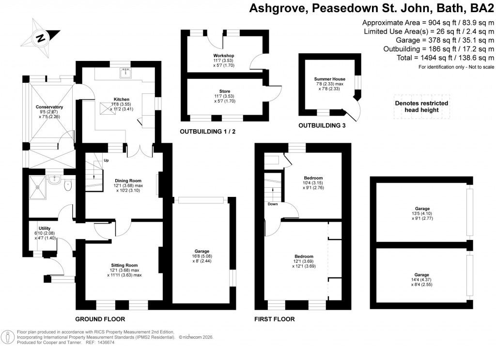Floorplans For Ashgrove, Peasedown St John, Bath