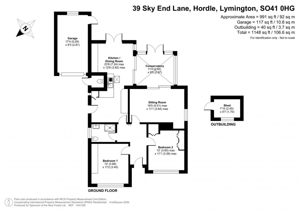 Floorplans For Sky End Lane, Hordle, Lymington, SO41