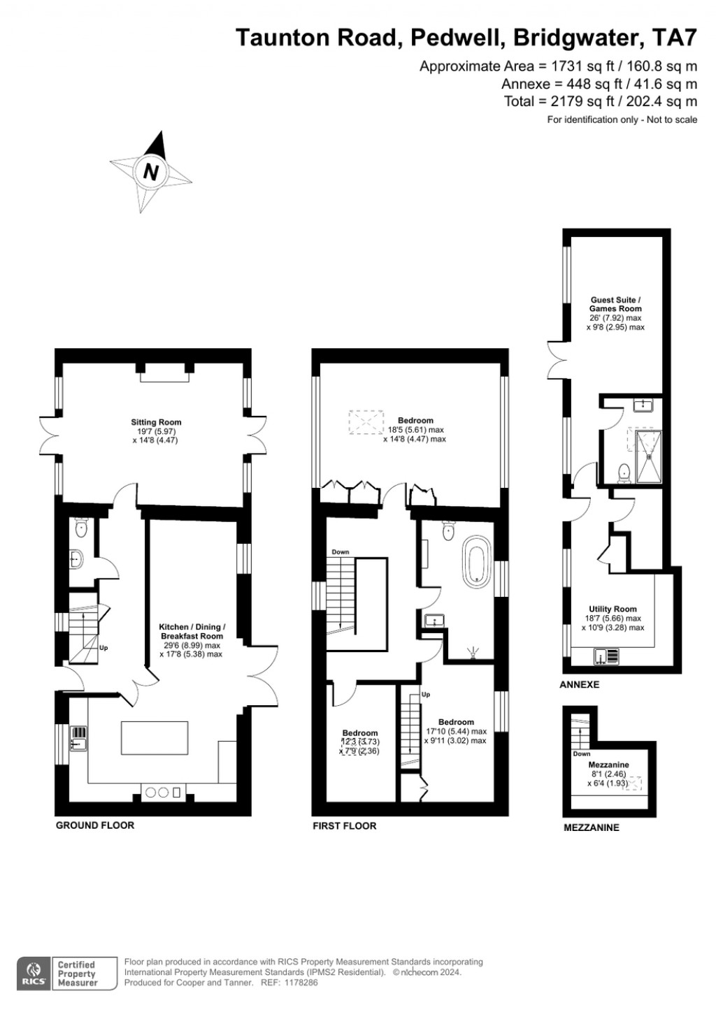 Floorplans For Taunton Road, Pedwell, Somerset