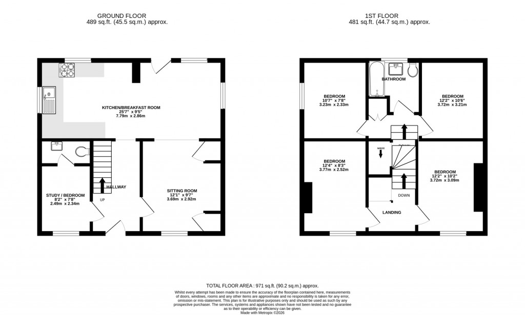 Floorplans For Old Wells Road, Glastonbury, Somerset