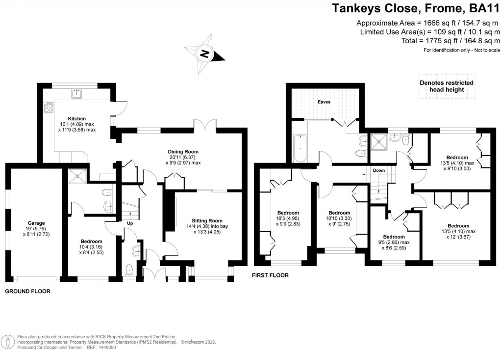 Floorplans For Tankeys Close, Frome, Somerset