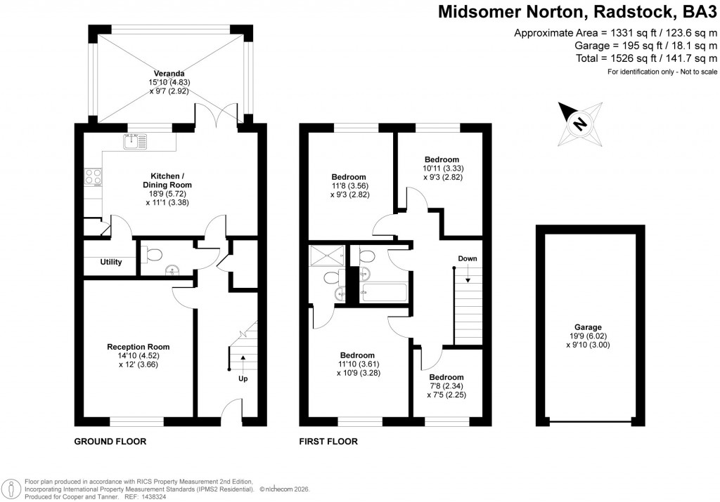 Floorplans For Fisher Close, Midsomer Norton, Radstock, Somerset