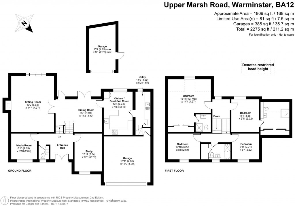 Floorplans For Henford Park, Warminster, Wiltshire