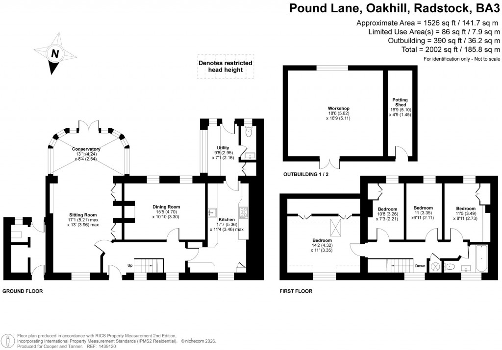 Floorplans For Pound Lane, Oakhill, Radstock, Somerset