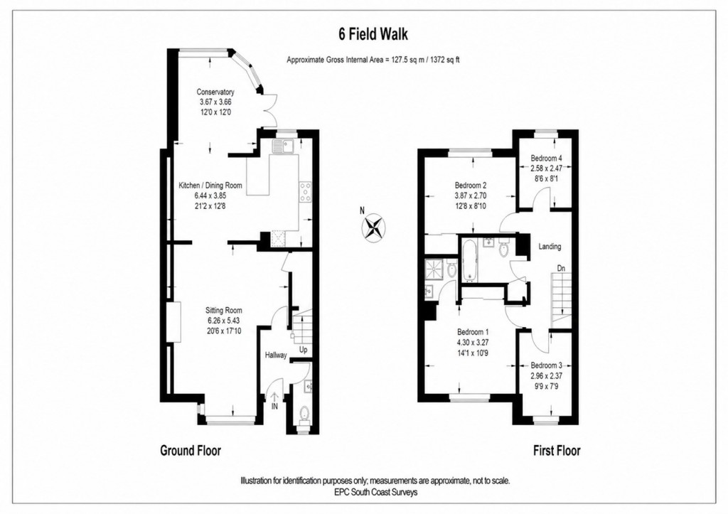 Floorplans For Field Walk, Lymington, SO41