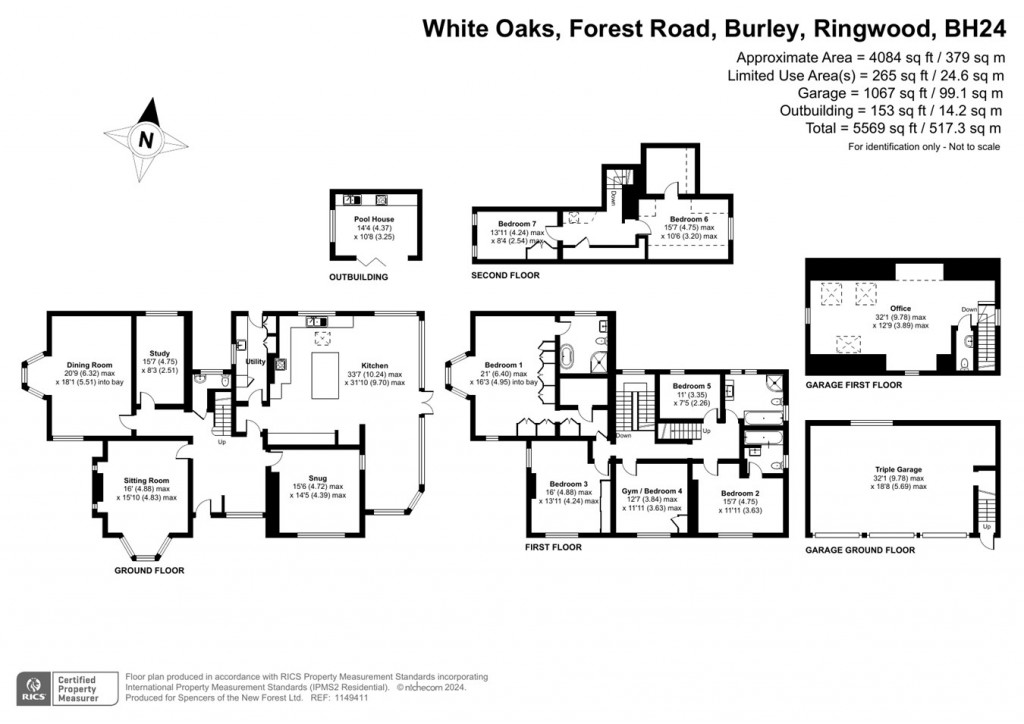 Floorplans For Forest Road, Burley, Ringwood, BH24