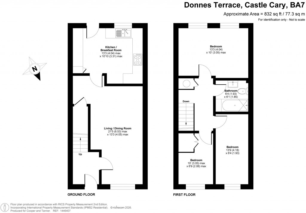 Floorplans For Donnes Terrace, Castle Cary, Somerset