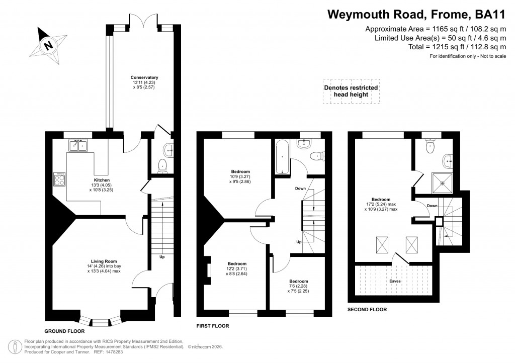 Floorplans For Weymouth Road, Frome, Somerset
