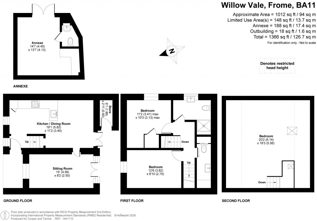 Floorplans For Willow Vale, Frome, Somerset