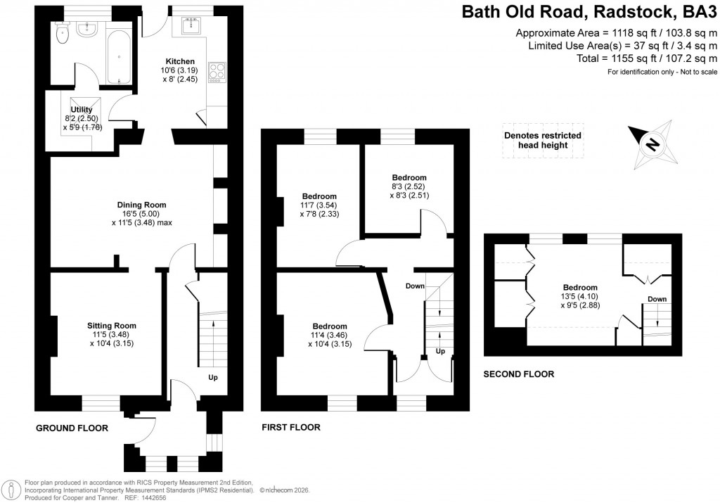 Floorplans For Bath Old Road, Radstock, Somerset