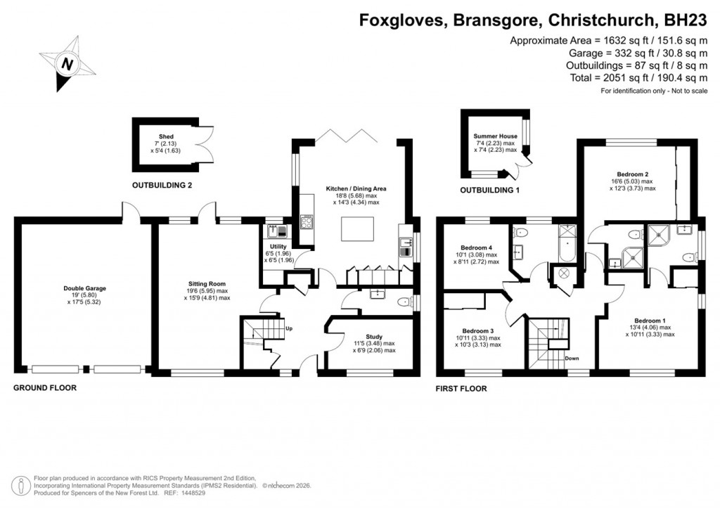 Floorplans For Foxgloves, Bransgore, Christchurch, BH23
