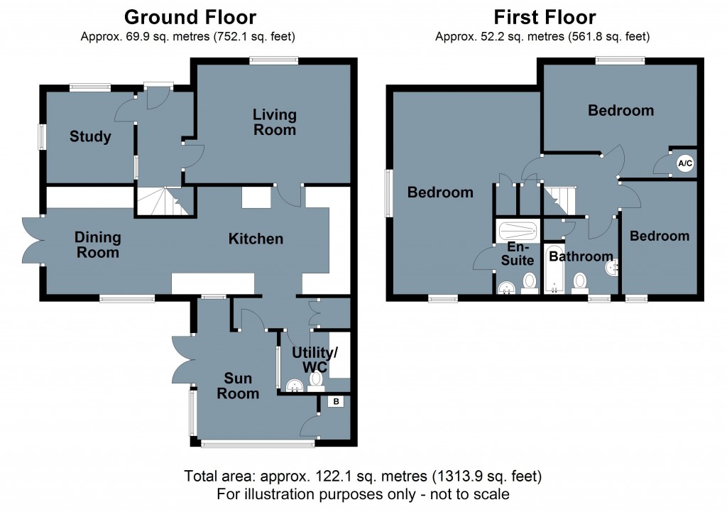 Floorplans For Knowle Cottages, Bodiam, East Sussex