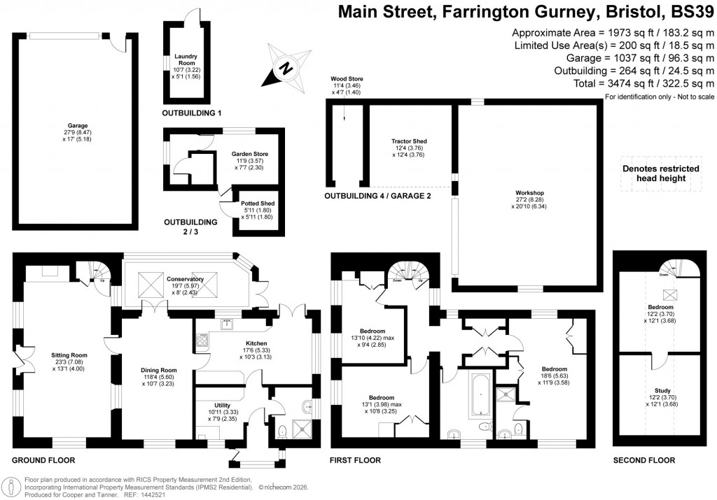 Floorplans For Farrington Gurney, Bristol, Somerset