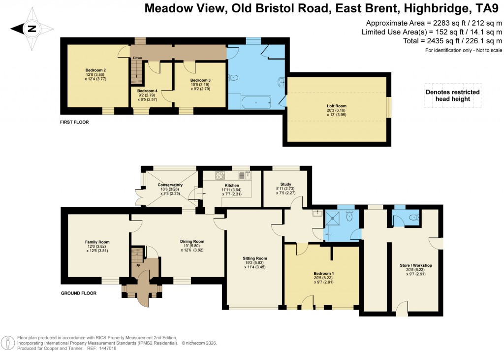 Floorplans For East Brent, Highbridge, Somerset