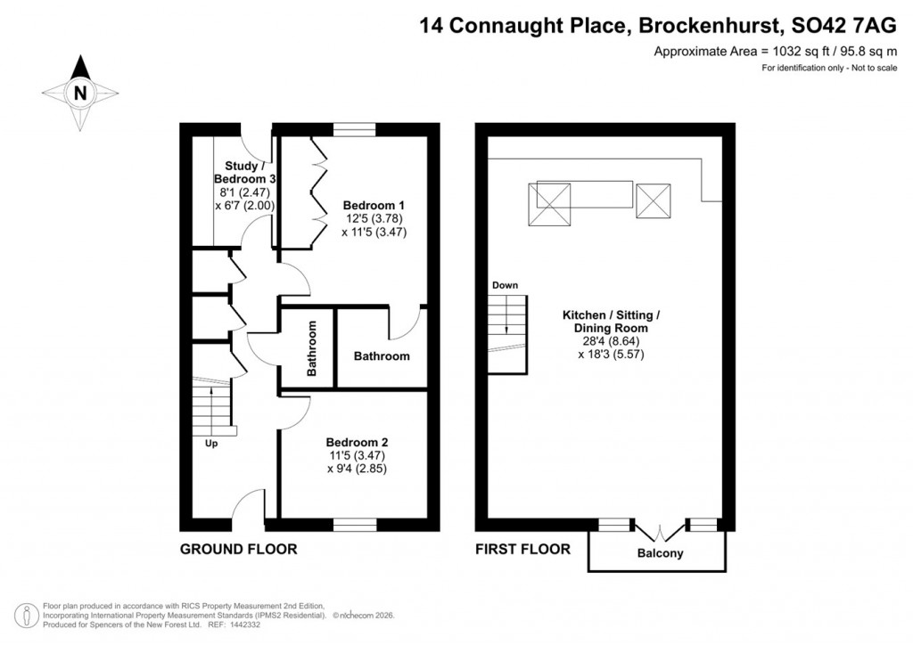 Floorplans For Connaught Place, Brockenhurst, SO42