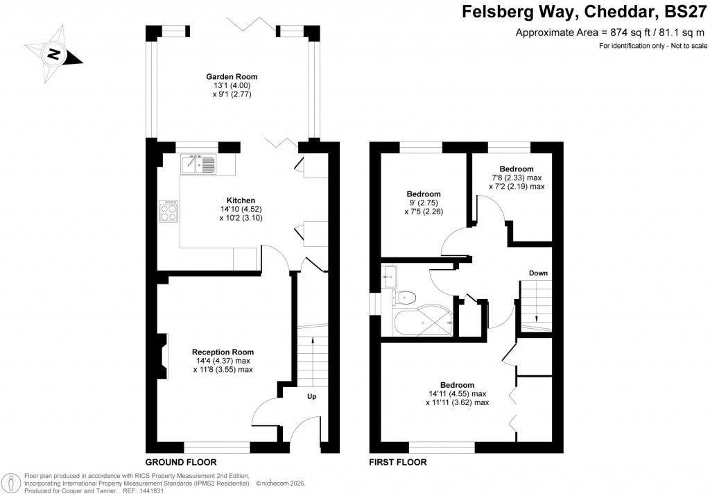 Floorplans For Felsberg Way, Cheddar, Somerset