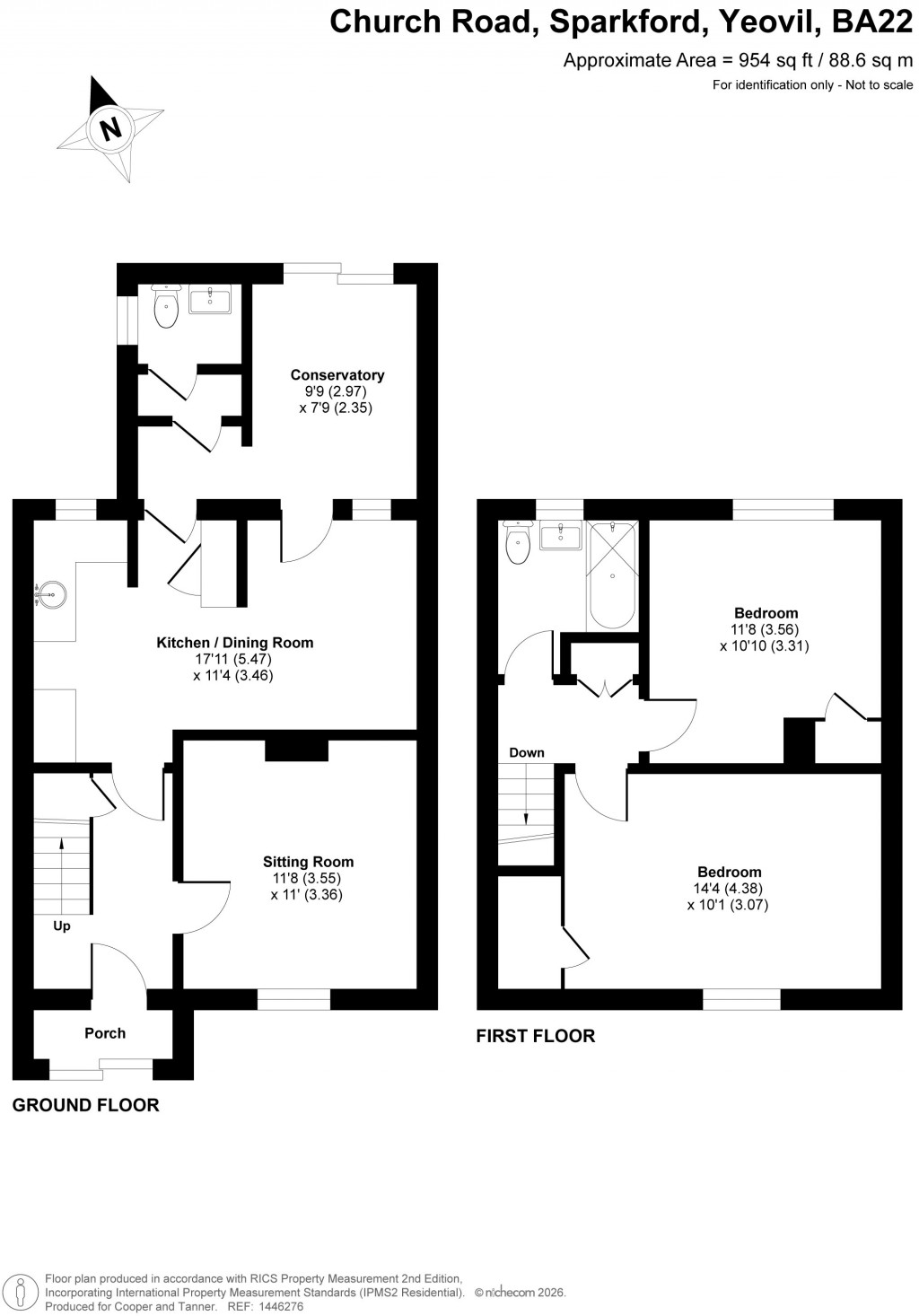 Floorplans For Church Road, Sparkford, Somerset