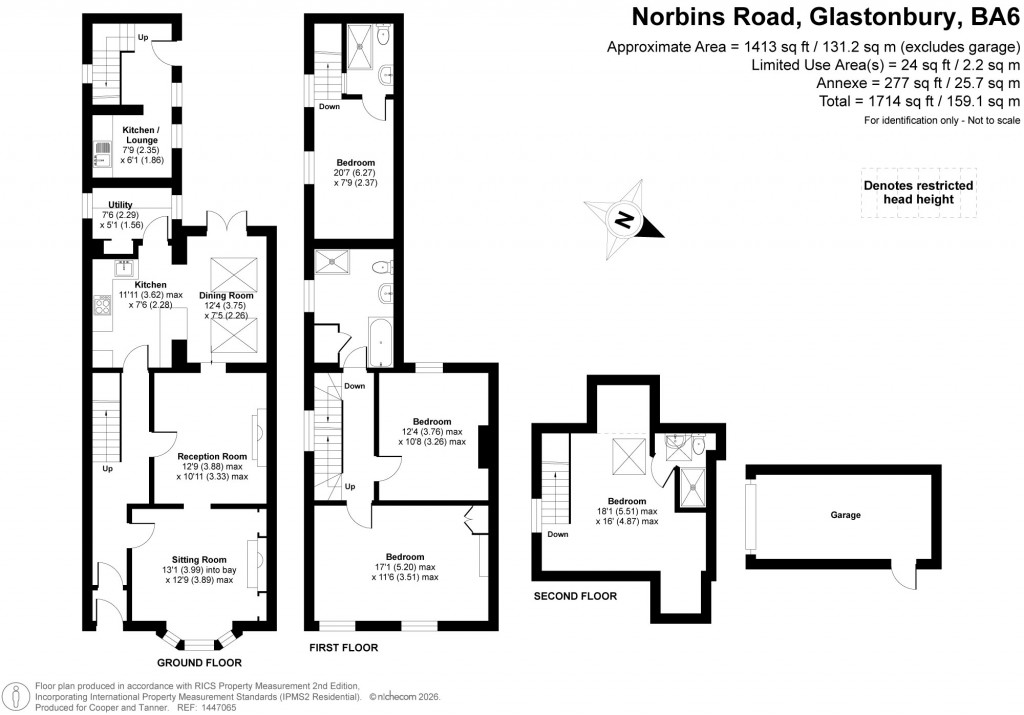 Floorplans For Glastonbury, Somerset