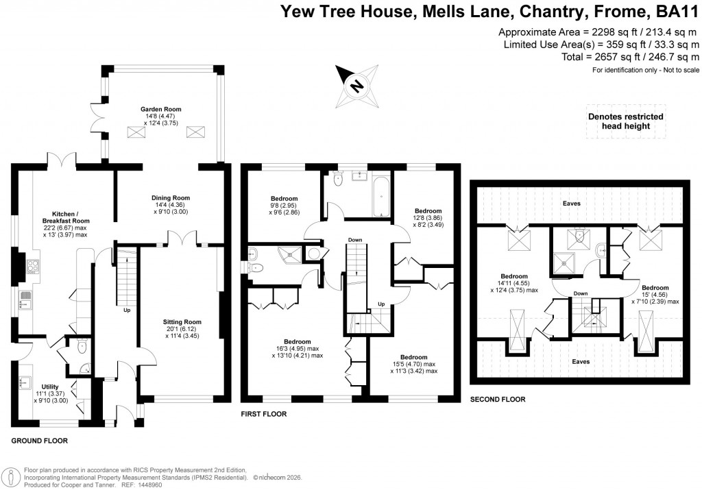 Floorplans For Chantry, Frome, Somerset