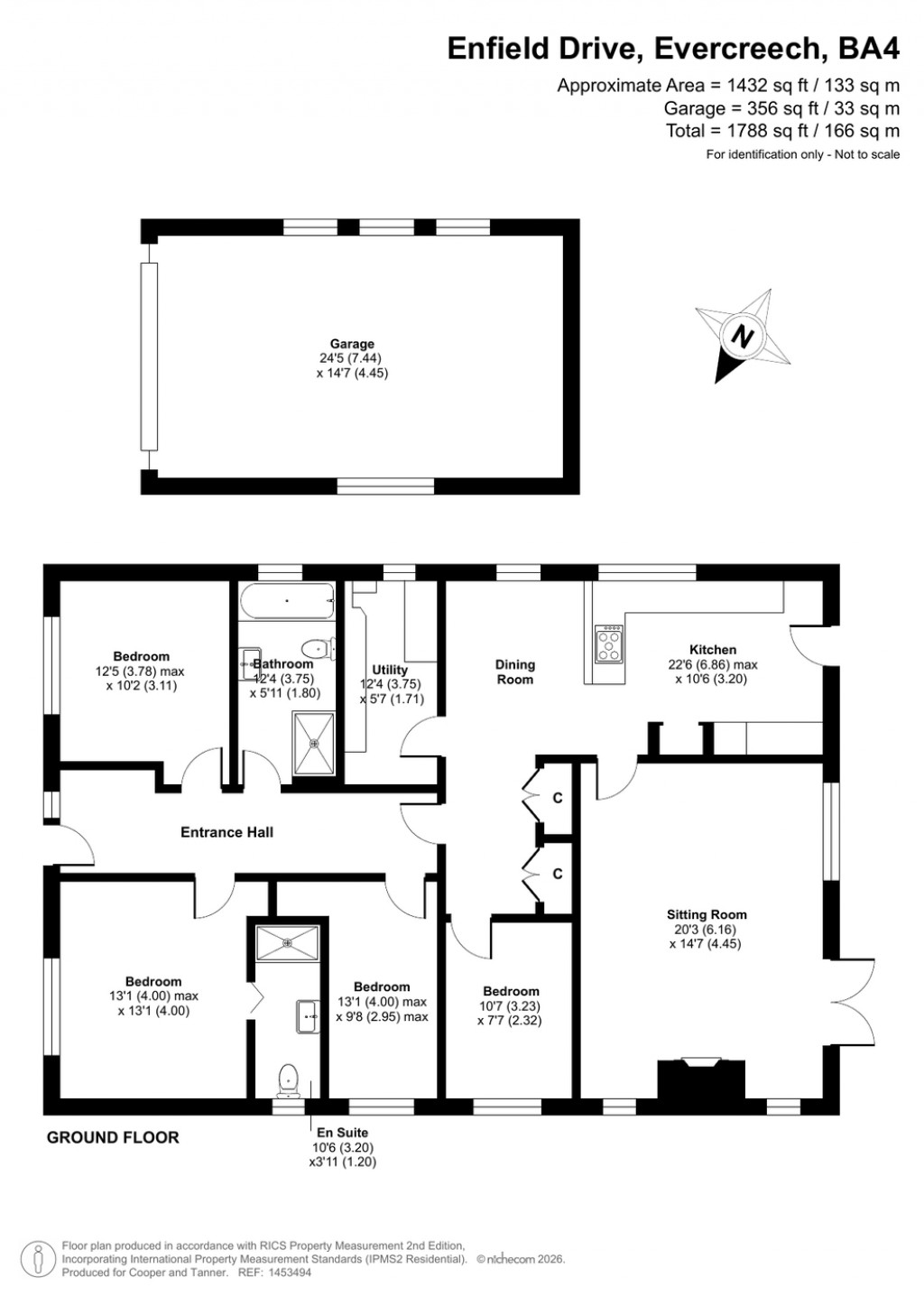Floorplans For Enfield Drive, Evercreech, Somerset