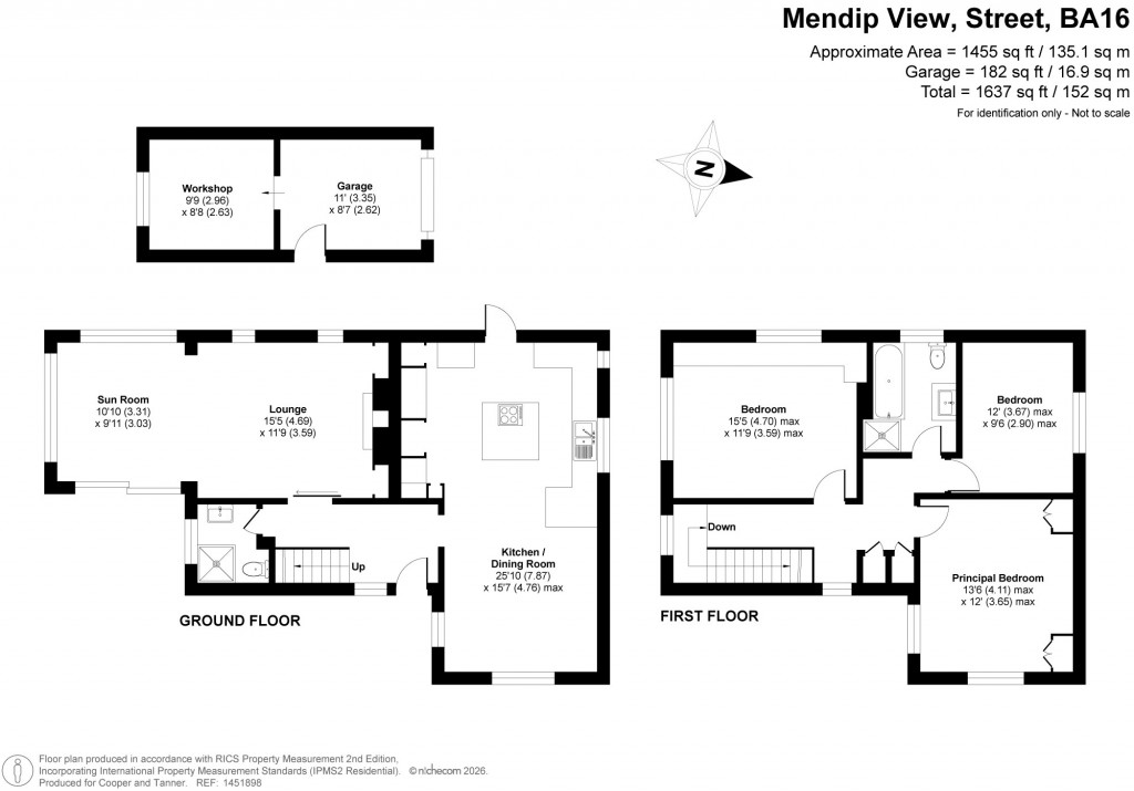 Floorplans For Mendip View, Street, Somerset
