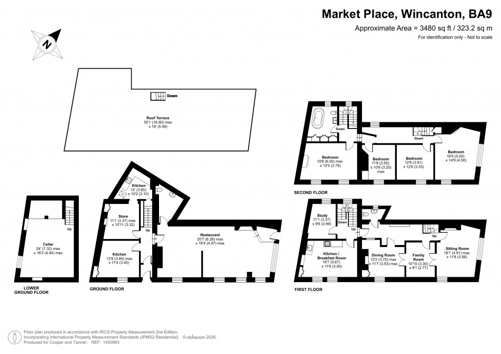 Floorplans For Market Place, Wincanton, Somerset