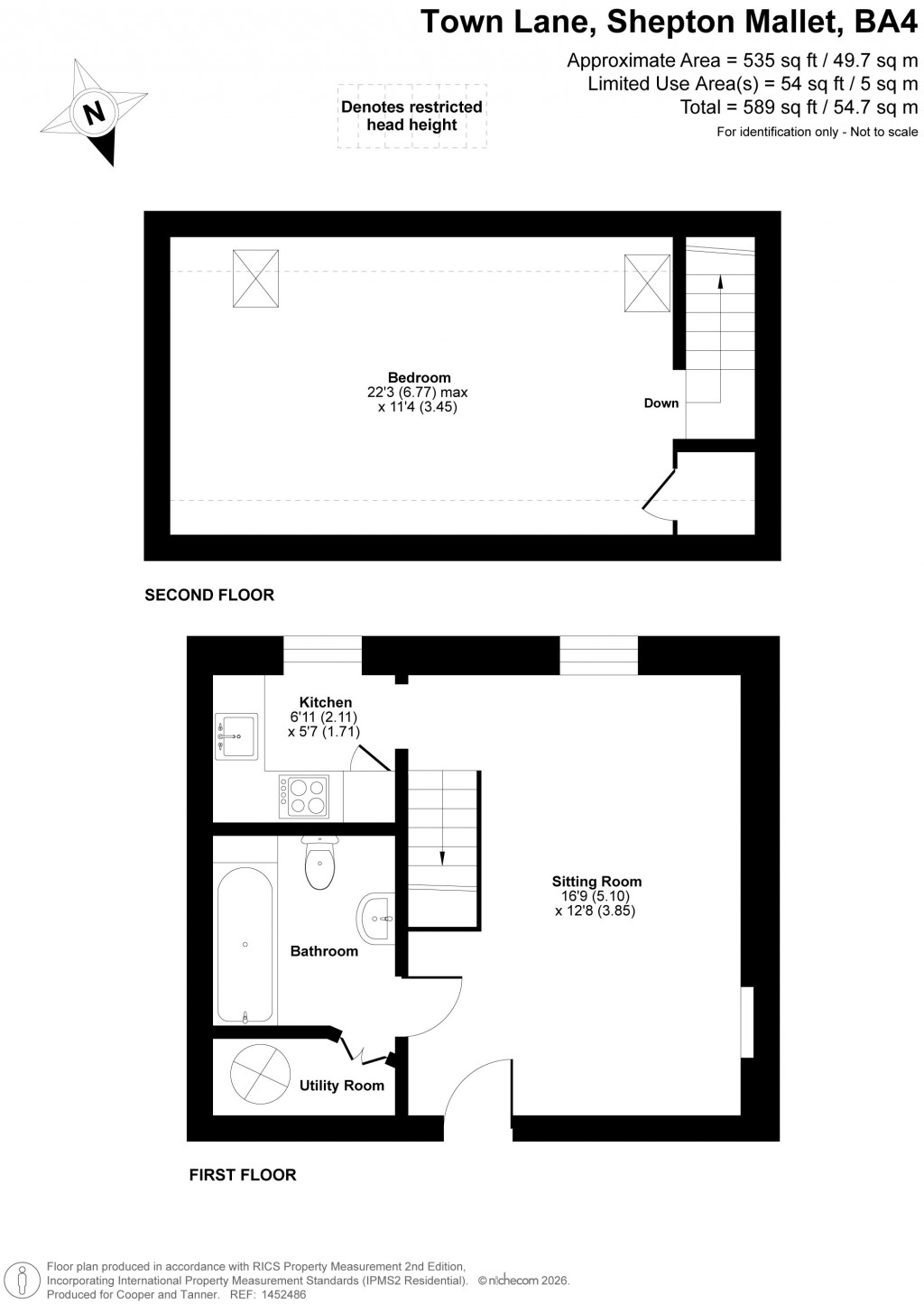 Floorplans For Town Lane, Shepton Mallet, Somerset