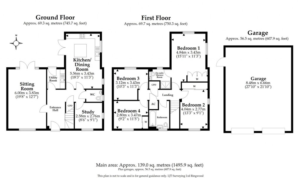 Floorplans For Narrowleaf Drive, Ringwood, BH24