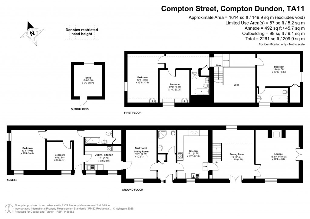 Floorplans For Compton Street, Compton Dundon, Somerset