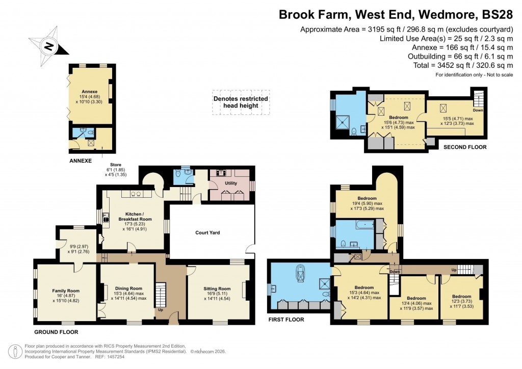 Floorplans For West End, Wedmore, Somerset