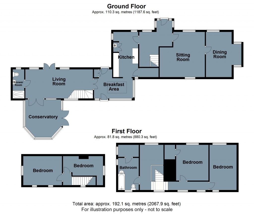 Floorplans For The Green, Catsfield, East Sussex