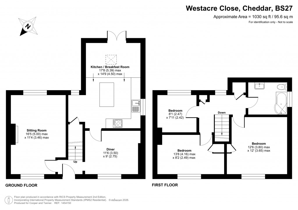 Floorplans For Westacre Close, Cheddar, Somerset