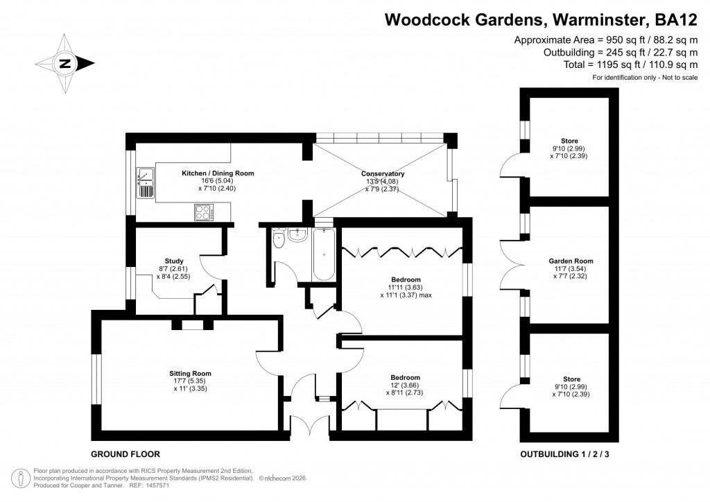 Floorplans For Woodcock Gardens, Warminster, Wiltshire