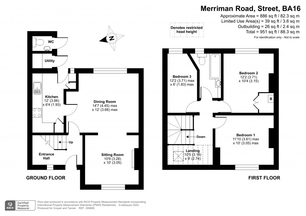 Floorplans For Merriman Road, Street, Somerset