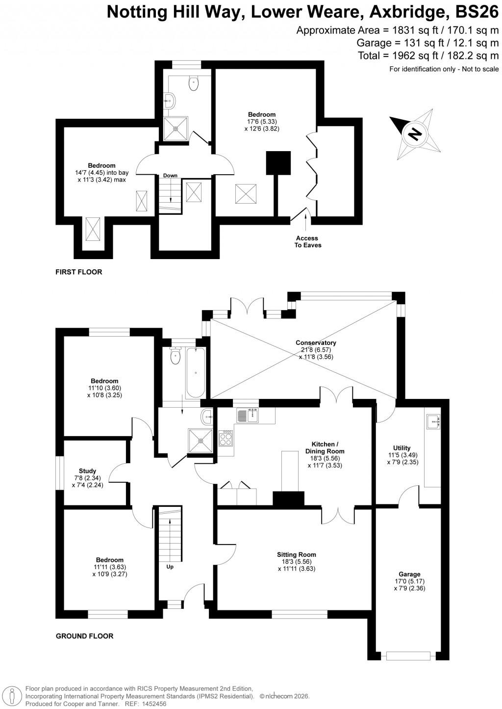 Floorplans For Lower Weare, Axbridge, Somerset