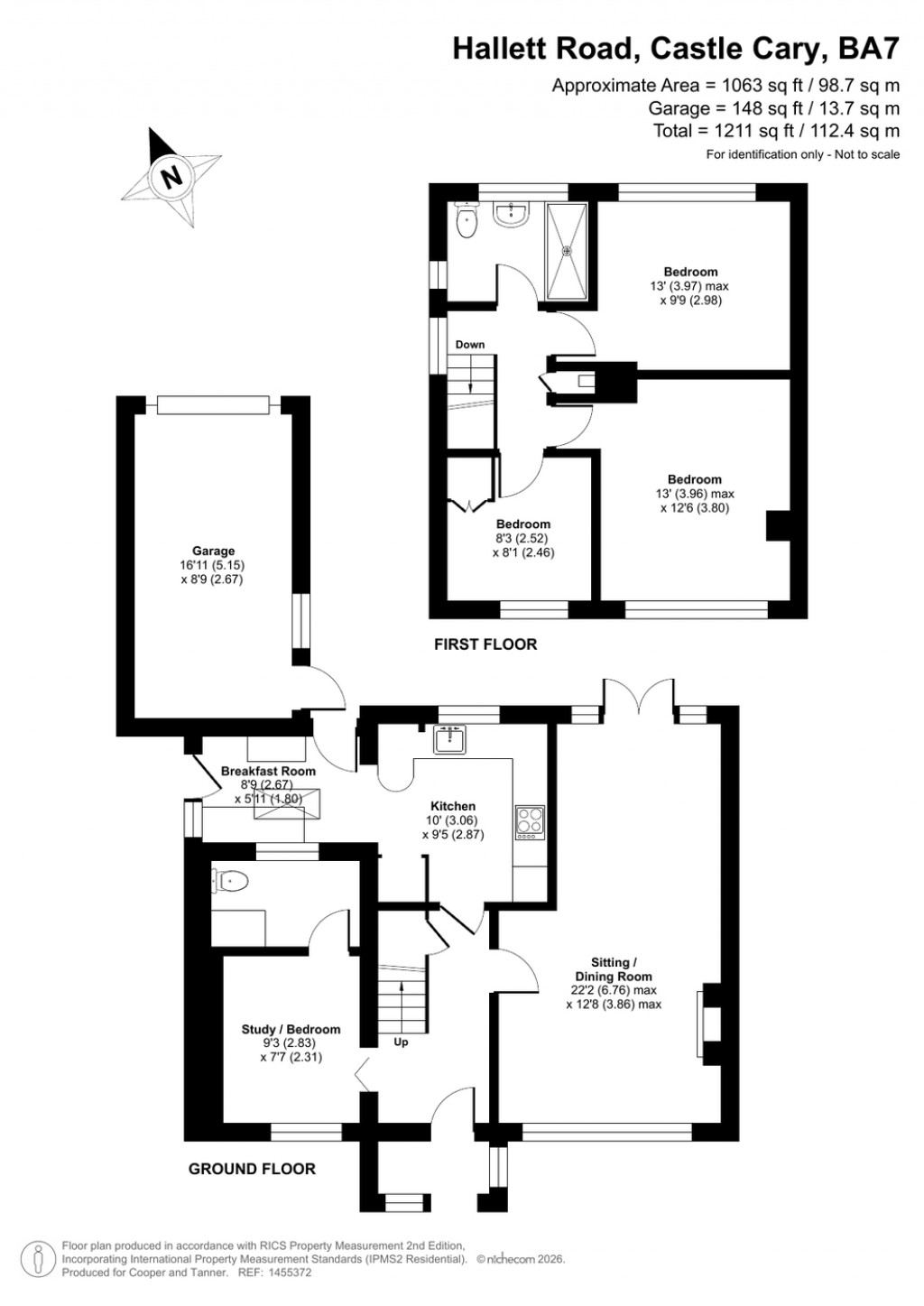 Floorplans For Hallett Road, Castle Cary, Somerset