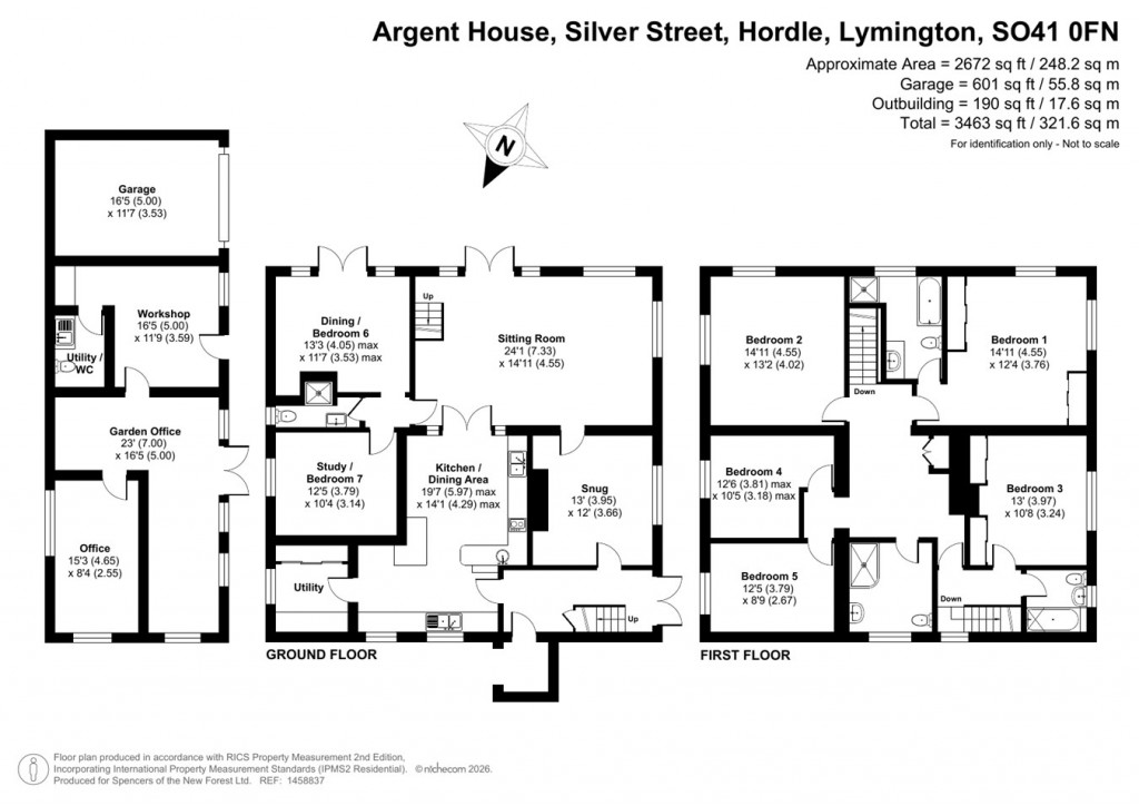 Floorplans For Silver Street, Hordle, Lymington, SO41