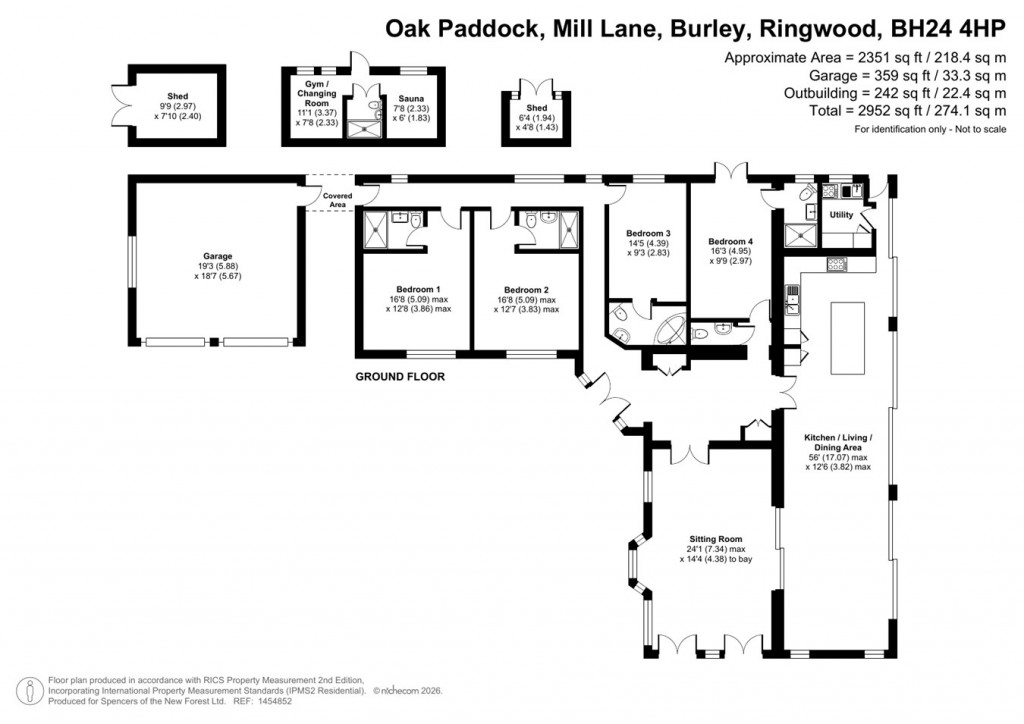 Floorplans For Mill Lane, Burley, Ringwood, BH24