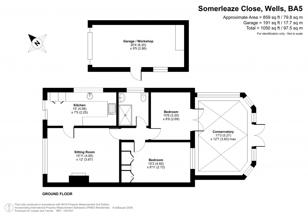 Floorplans For Somerleaze Close, Wells, Somerset