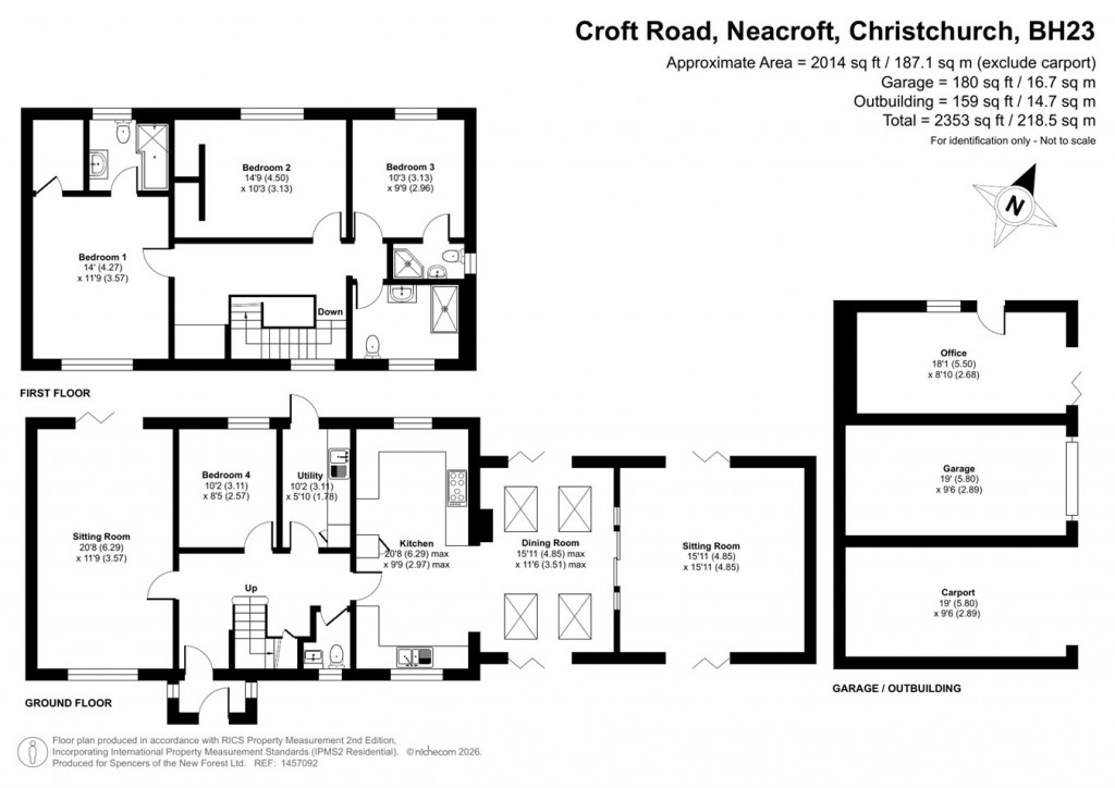 Floorplans For Croft Road, Neacroft, Christchurch, BH23