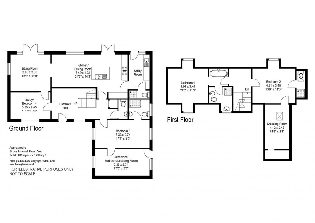 Floorplans For Harford Close, Pennington, Lymington, SO41