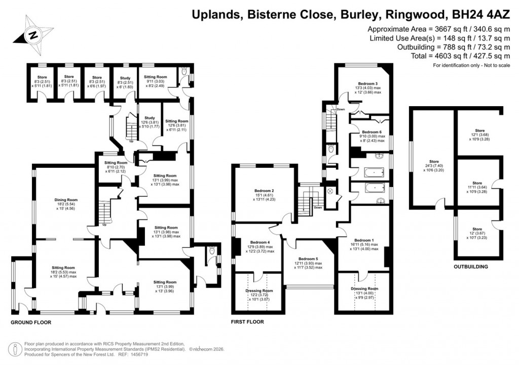 Floorplans For Bisterne Close, Burley, Ringwood, BH24