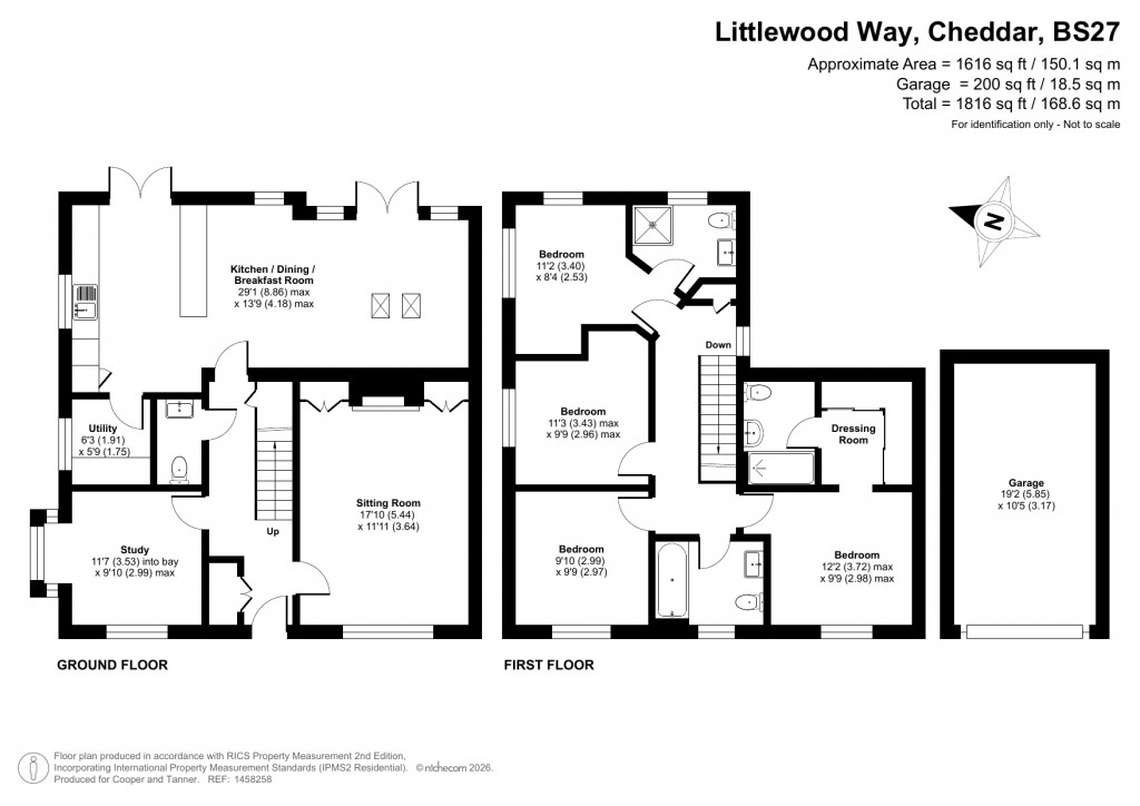 Floorplans For Littlewood Way, Cheddar, Somerset