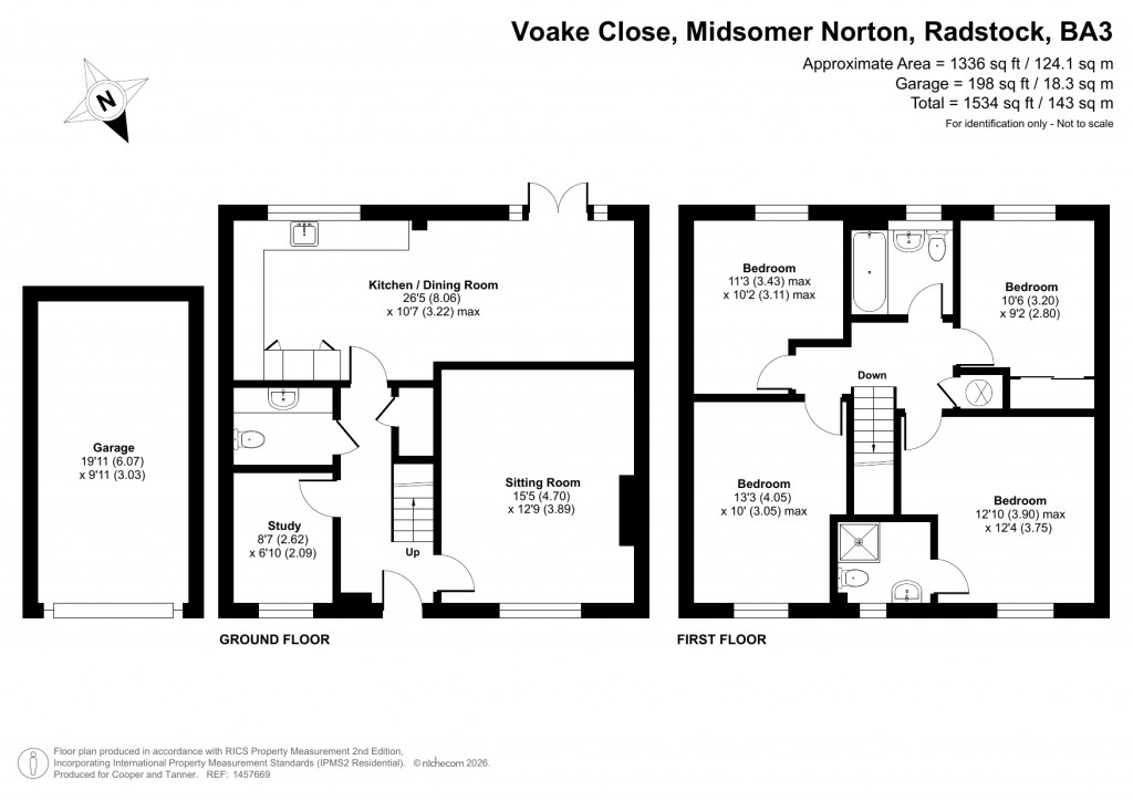 Floorplans For Voake Close, Midsomer Norton, Radstock, Somerset