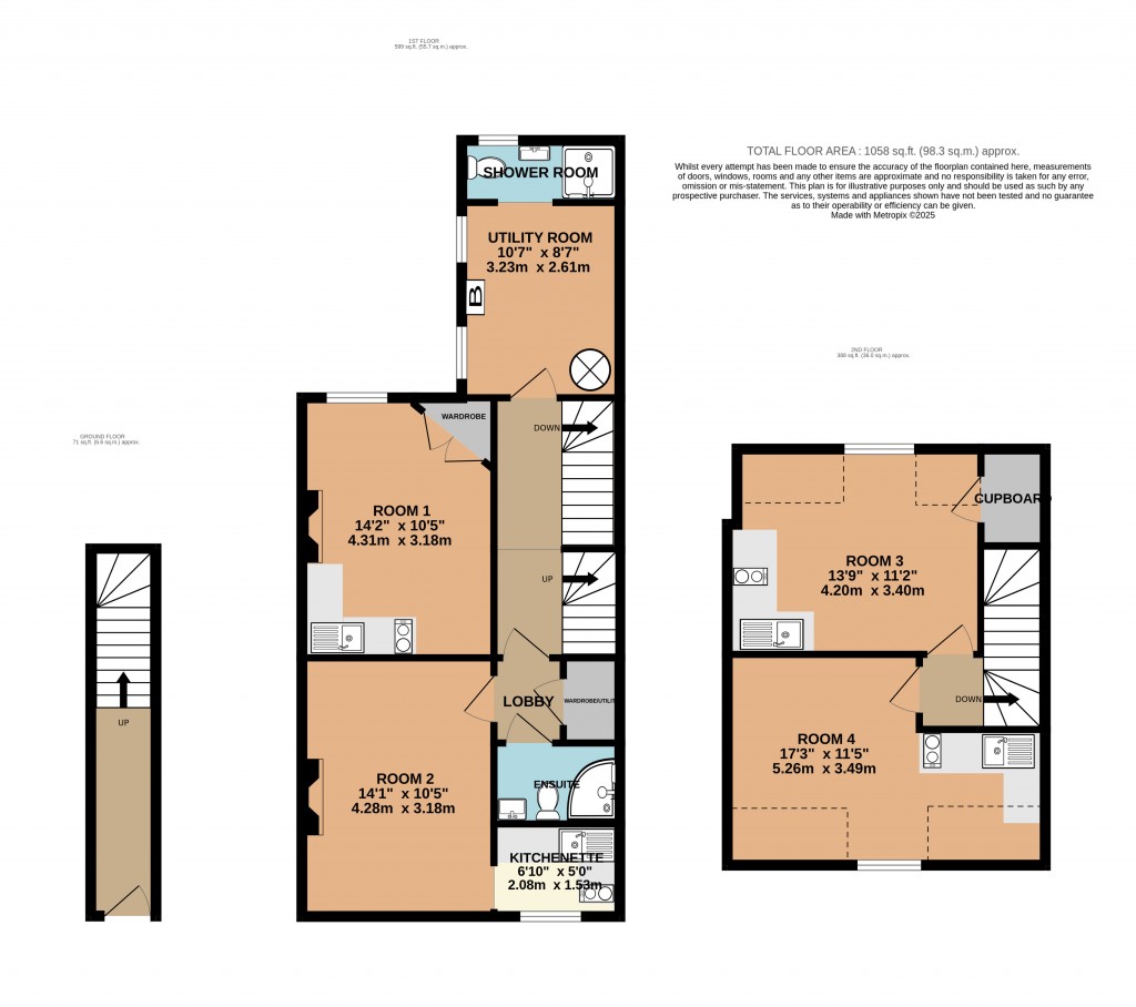 Floorplans For Tucker Street, Wells, Somerset