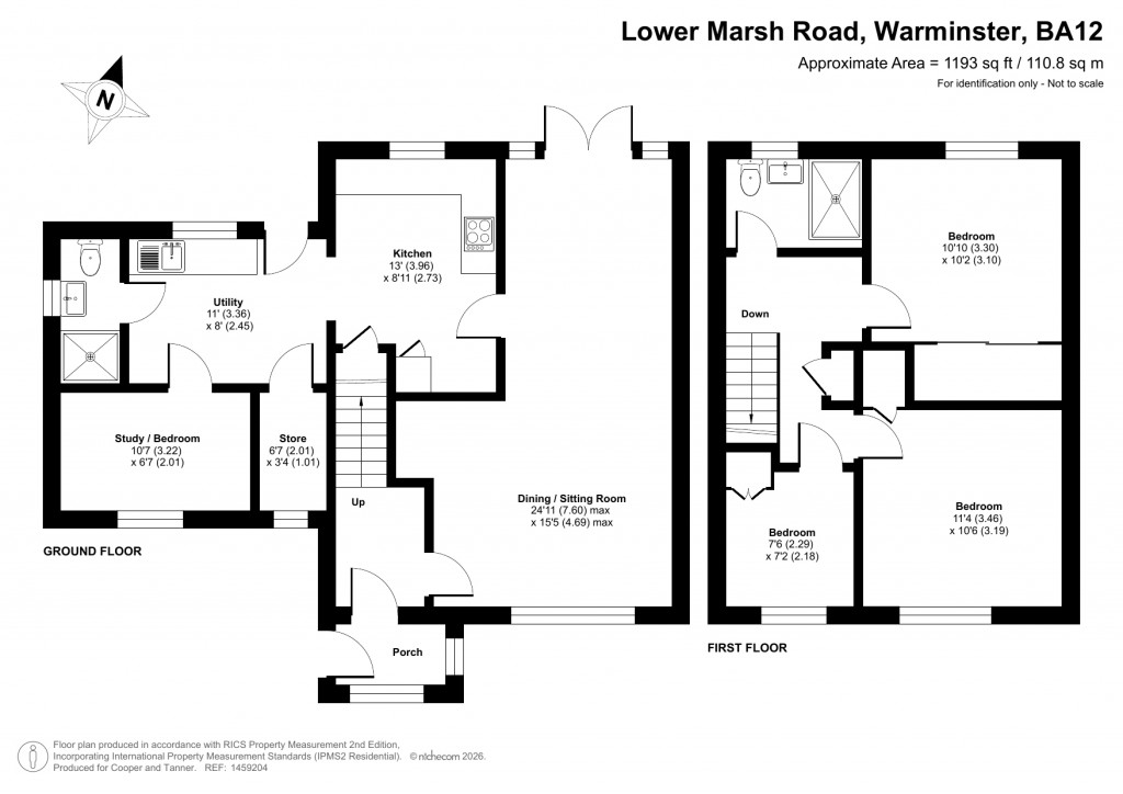 Floorplans For Lower Marsh Road, Warminster, Wiltshire