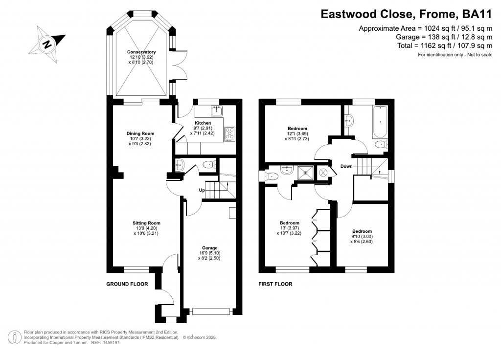 Floorplans For Eastwood Close, Frome, Somerset