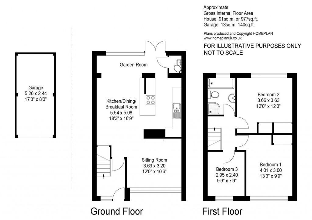 Floorplans For Holly Gardens, Milford on Sea, Lymington, SO41