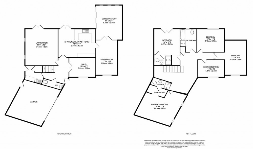 Floorplans For Limes Close, Bushby